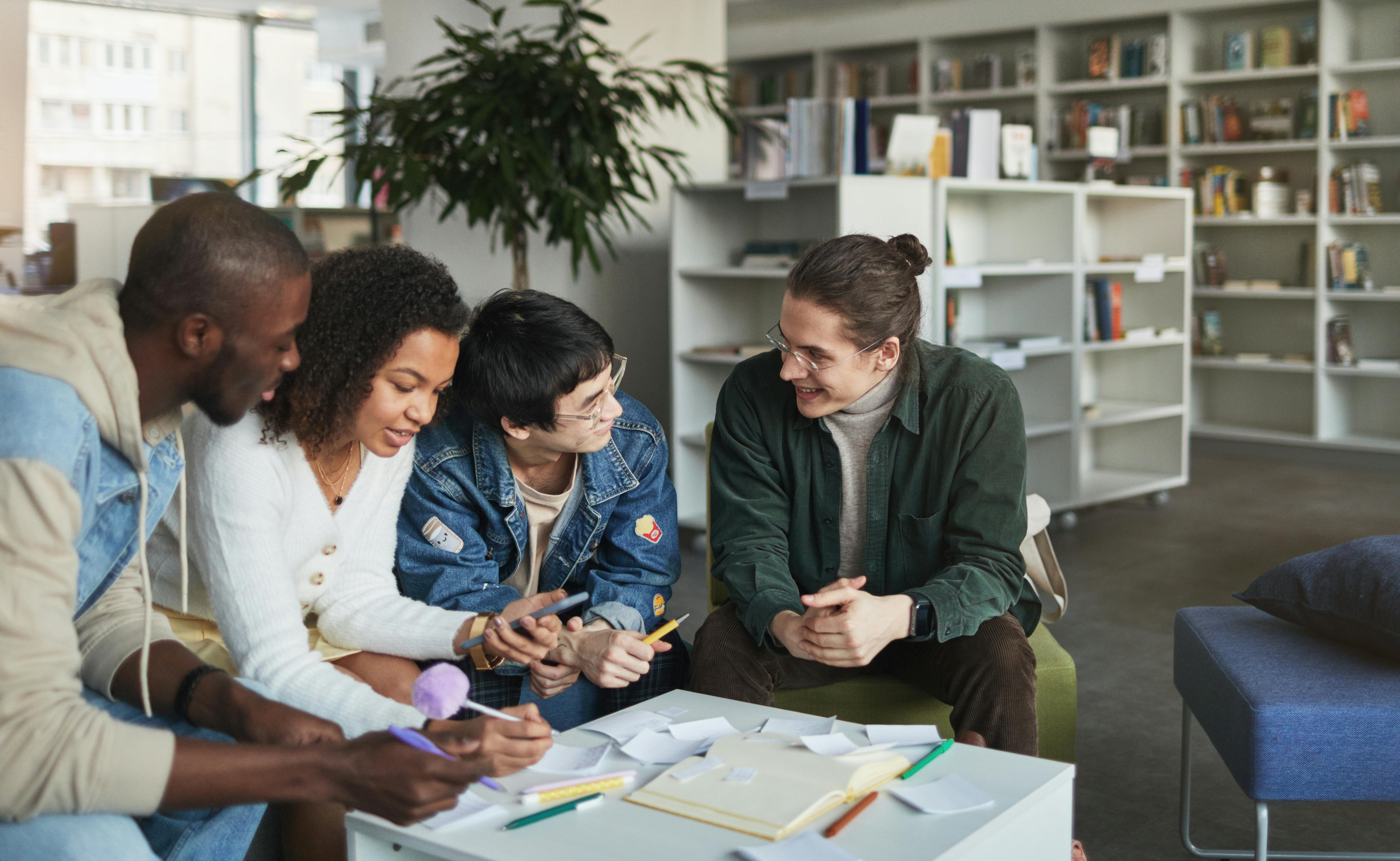 Young Americans collaborating together